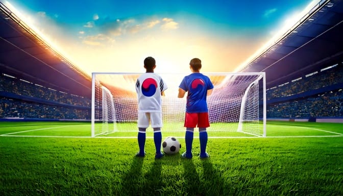 축구 골대 배경축구 선수